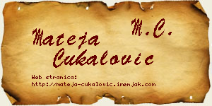 Mateja Čukalović vizit kartica